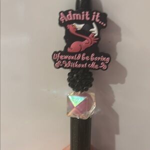 Black and Pink Novelty Pen